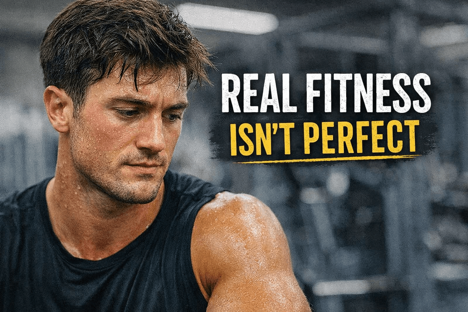 Jesse James West fitness influencer during an intense gym workout